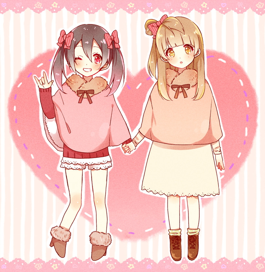 yazawa nico and minami kotori (love live! and 1 more) drawn by nemuhito