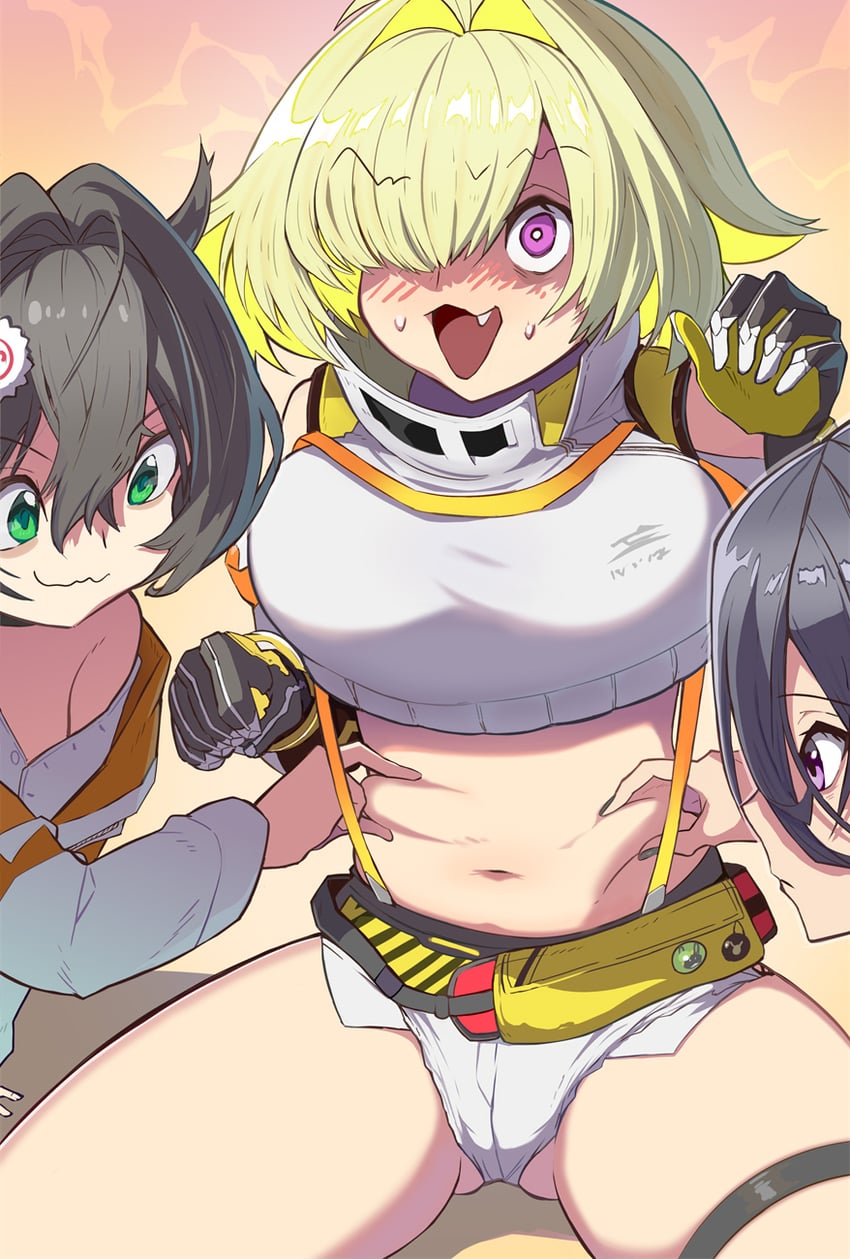 elegg, exia, and trony (goddess of victory: nikke) drawn by syope