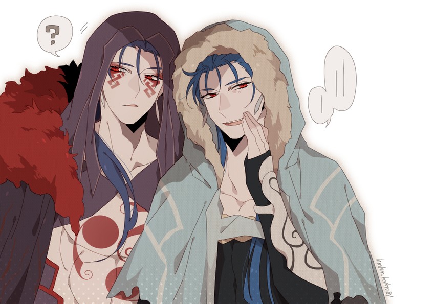 cu chulainn alter and cu chulainn (fate and 2 more) drawn by namahamu_(hmhm_81)