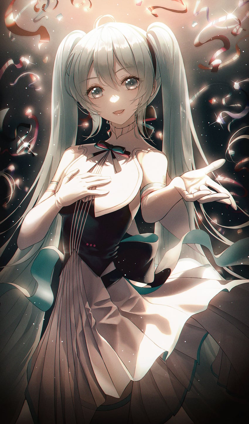 hatsune miku (vocaloid and 1 more) drawn by hhl_(ggul80hg58)