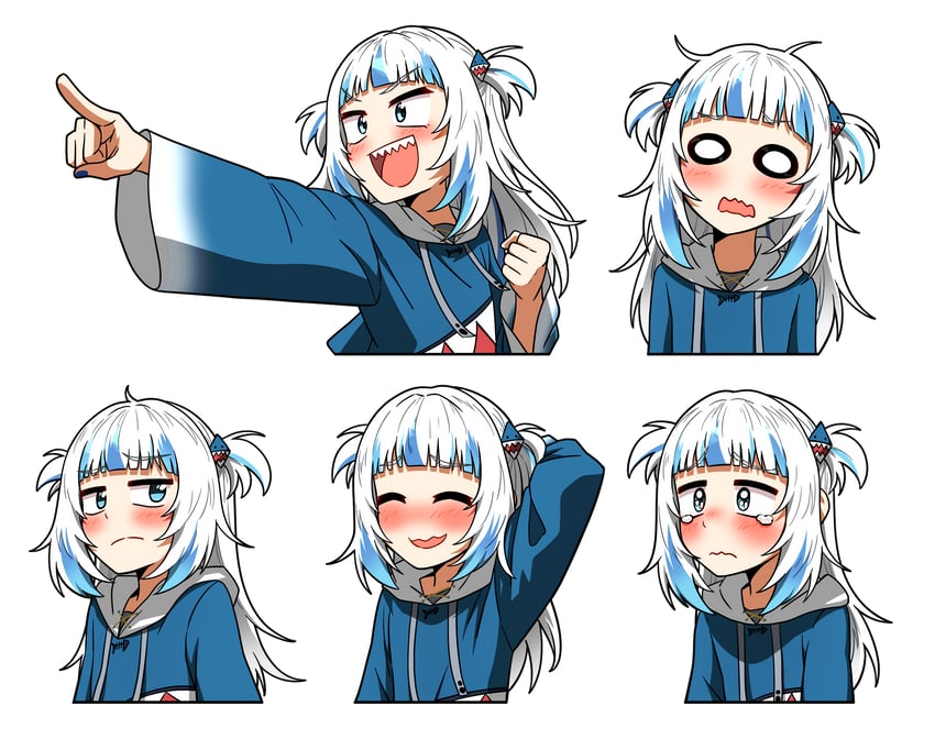 gawr gura (hololive and 1 more) drawn by ddolbang