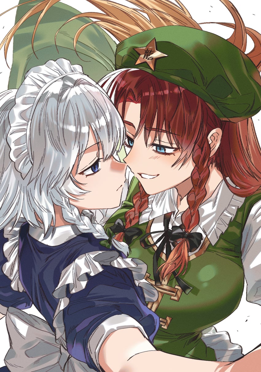 izayoi sakuya and hong meiling (touhou) drawn by grey_nagato