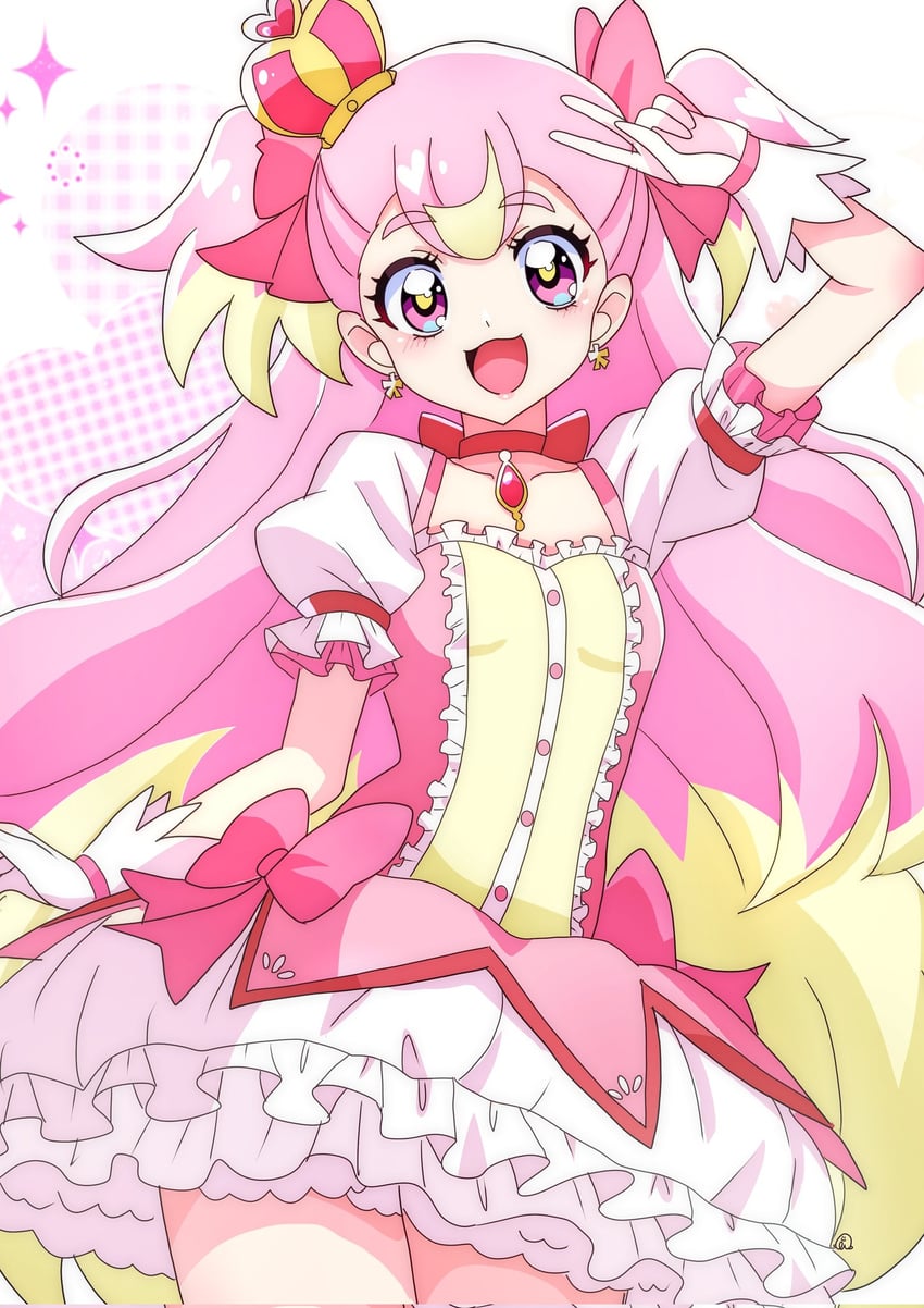 kaname madoka, inukai komugi, and cure wonderful (mahou shoujo madoka magica and 2 more) drawn by momotarouooi