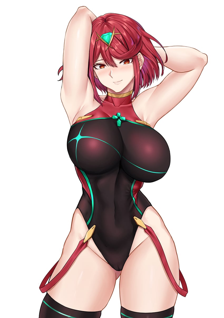 pyra (xenoblade chronicles and 1 more) drawn by deroo