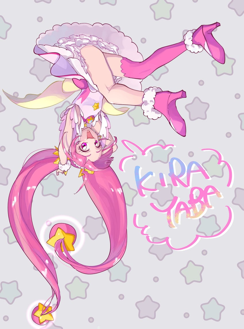 hoshina hikaru and cure star (precure and 1 more) drawn by debana_(dbn_cure)