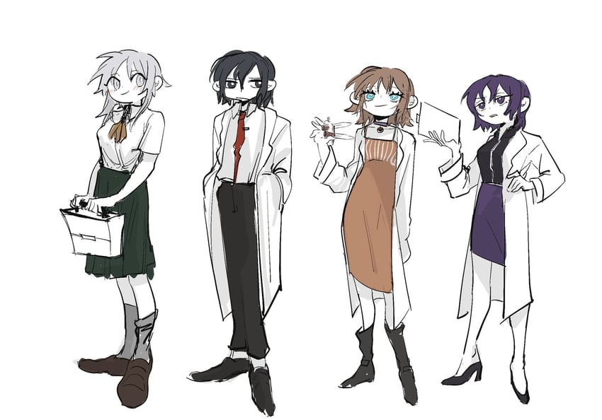 enraku tsubakura, houlen yabusame, shitodo kuroji, kuzu suzumi, and cine hamal (len'en) drawn by lajixianyuisme