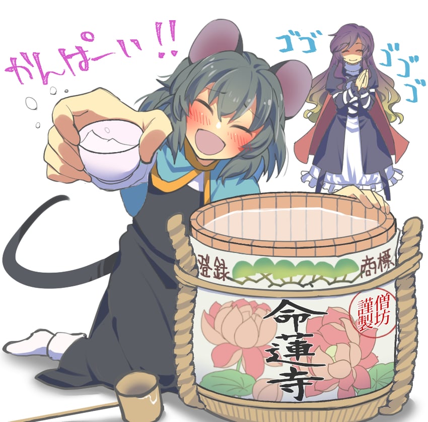 nazrin and hijiri byakuren (touhou) drawn by nayozane_(worker7)