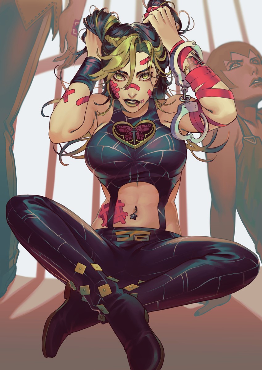 kujo jolyne, foo fighters, ermes costello, and kiss (jojo no kimyou na bouken and 1 more) drawn by ultracat