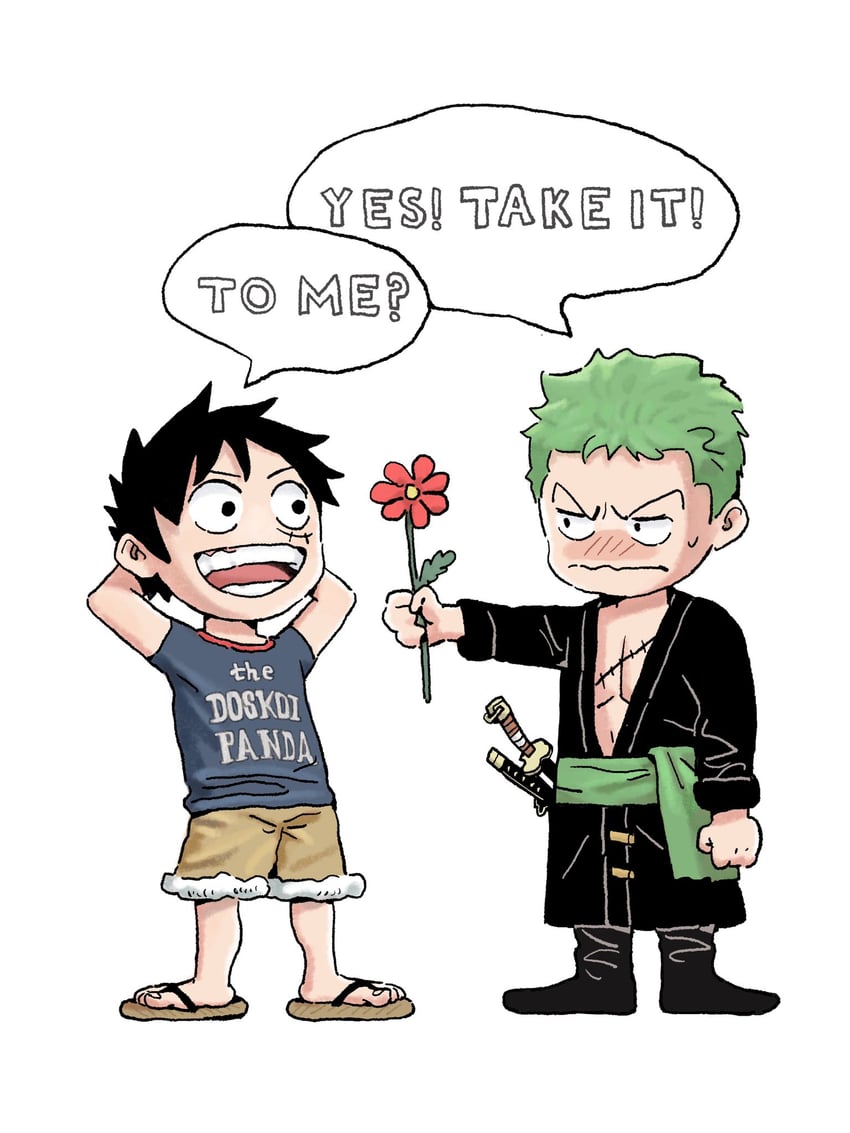 monkey d. luffy and roronoa zoro (one piece) drawn by leyuan_(yueguan50310958)