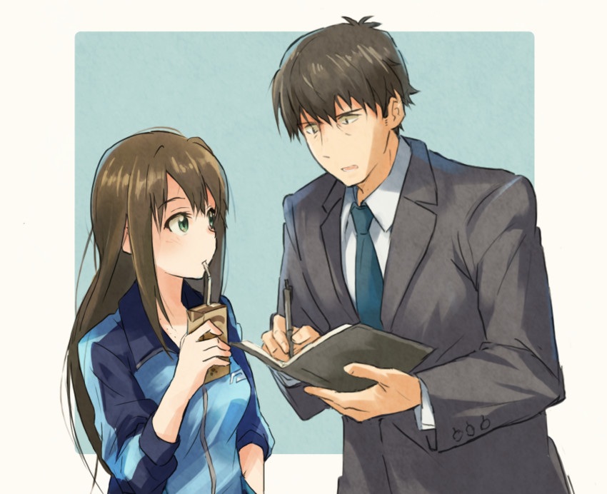 producer and shibuya rin (idolmaster and 1 more) drawn by marimo_(momiage)