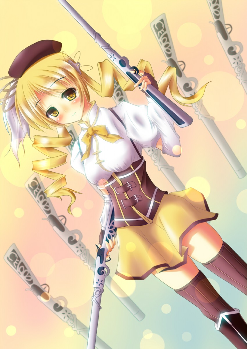 tomoe mami (mahou shoujo madoka magica) drawn by asahi_(ge_nyu)