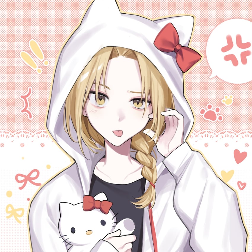 edward elric and hello kitty (sanrio and 2 more) drawn by ebina_(hfn29852262)