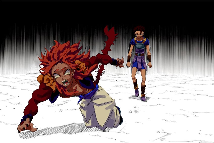 gogeta and cabba (dragon ball and 3 more) drawn by nyangog1