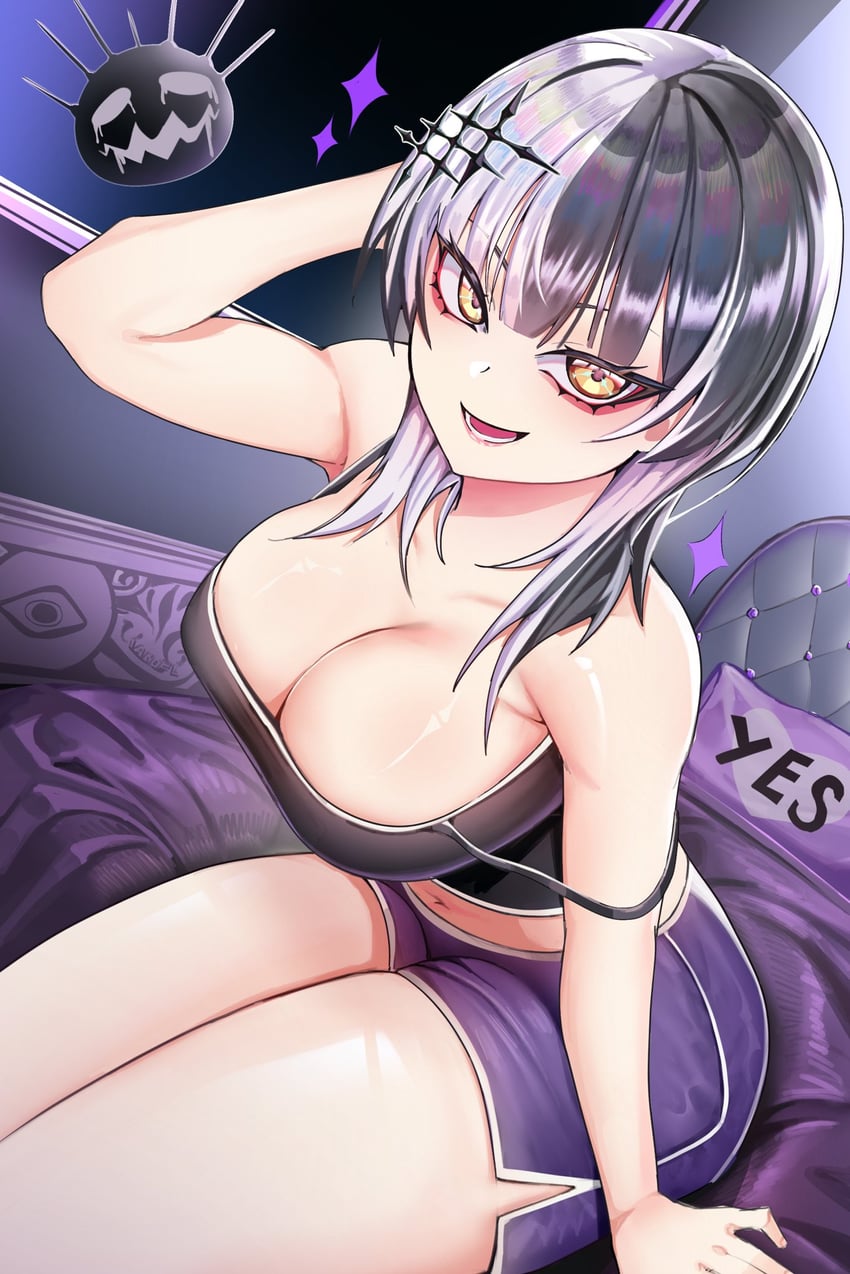 shiori novella and yorick (hololive and 1 more) drawn by vandel_six