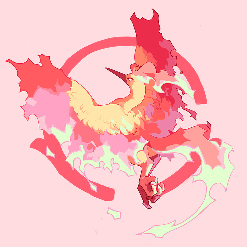 moltres (pokemon and 1 more) drawn by yiq
