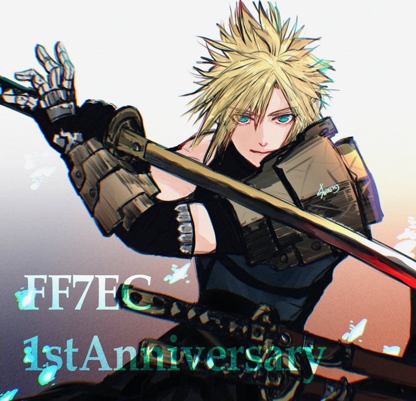 cloud strife (final fantasy and 2 more) drawn by shinogu_r