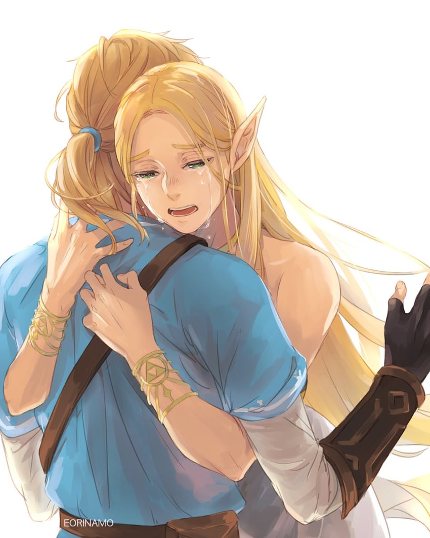 link and princess zelda (the legend of zelda and 1 more) drawn by eorinamo
