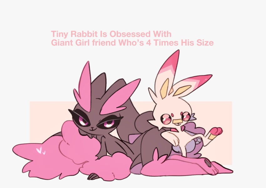 lopunny and scorbunny (pokemon) drawn by masayo_(skip)