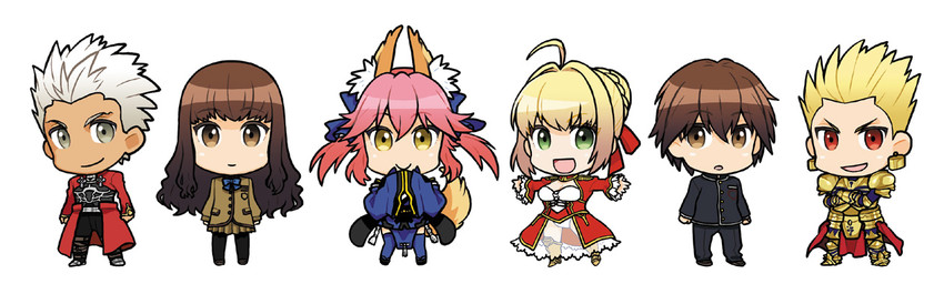 tamamo, nero claudius, gilgamesh, tamamo no mae, archer, and 1 more (fate and 2 more) drawn by atsu_takashi
