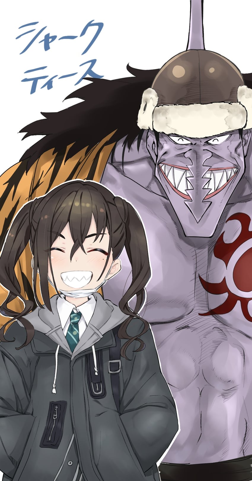 sunazuka akira and arlong (idolmaster and 2 more) drawn by sutora_binsuke