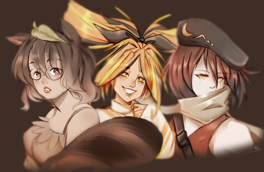 futatsuiwa mamizou and takatou tobiko (touhou and 1 more) drawn by luo_qiangwei