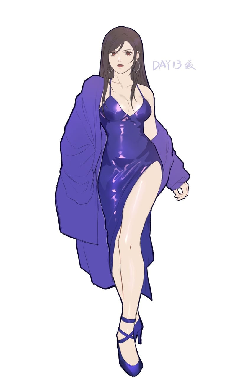 tifa lockhart (final fantasy and 2 more) drawn by chicken_movement