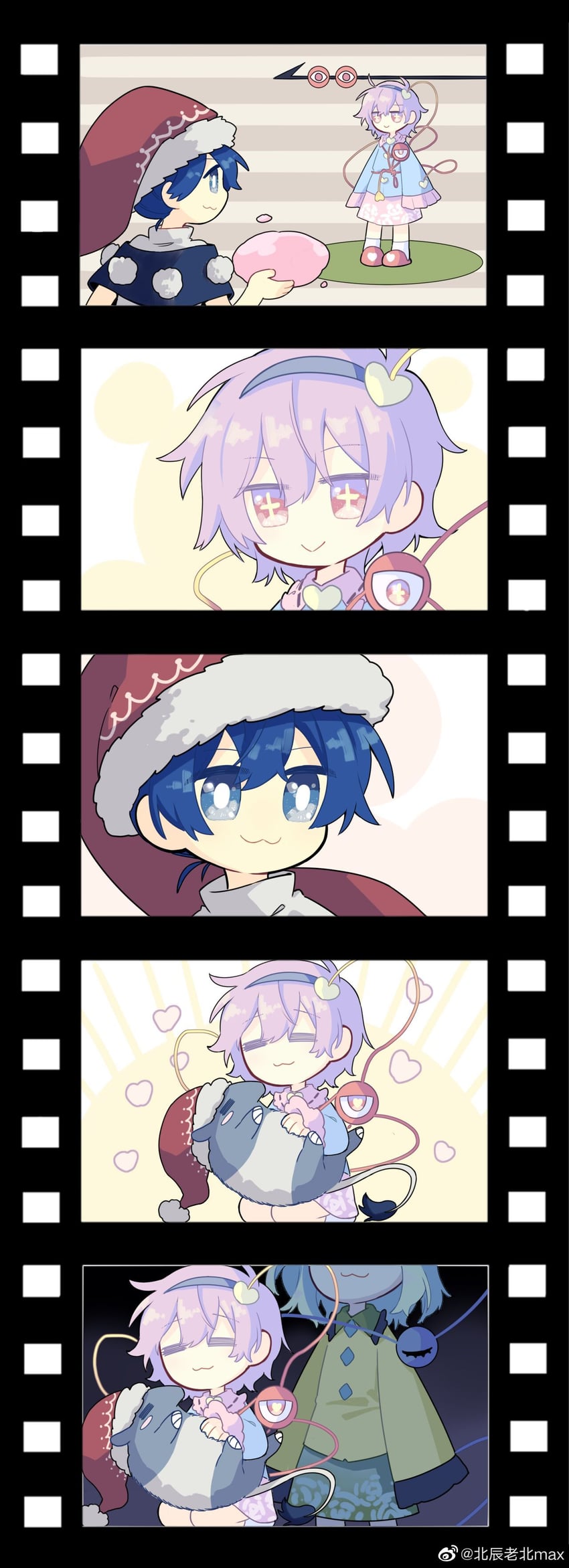 komeiji koishi, komeiji satori, and doremy sweet (touhou and 1 more) drawn by beichen_xiaobei