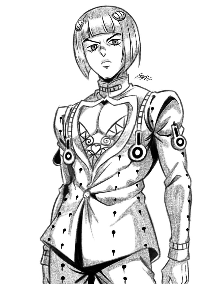 bruno bucciarati (jojo no kimyou na bouken and 1 more) drawn by graphicthereal