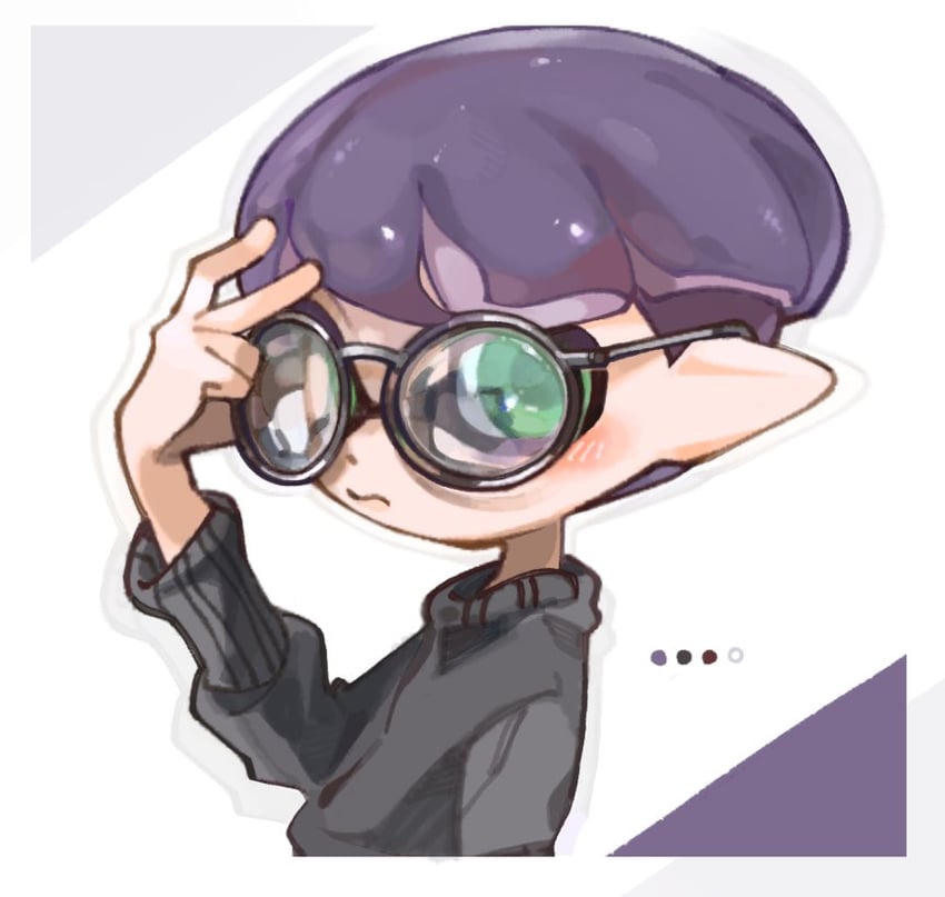 inkling player character and inkling boy (splatoon) drawn by spl8ya
