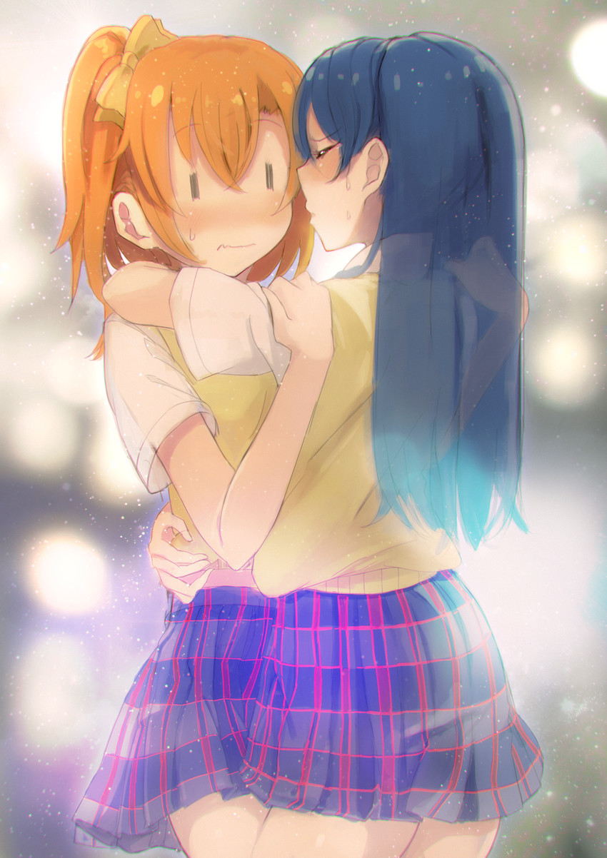 sonoda umi and kosaka honoka (love live! and 1 more) drawn by yudough