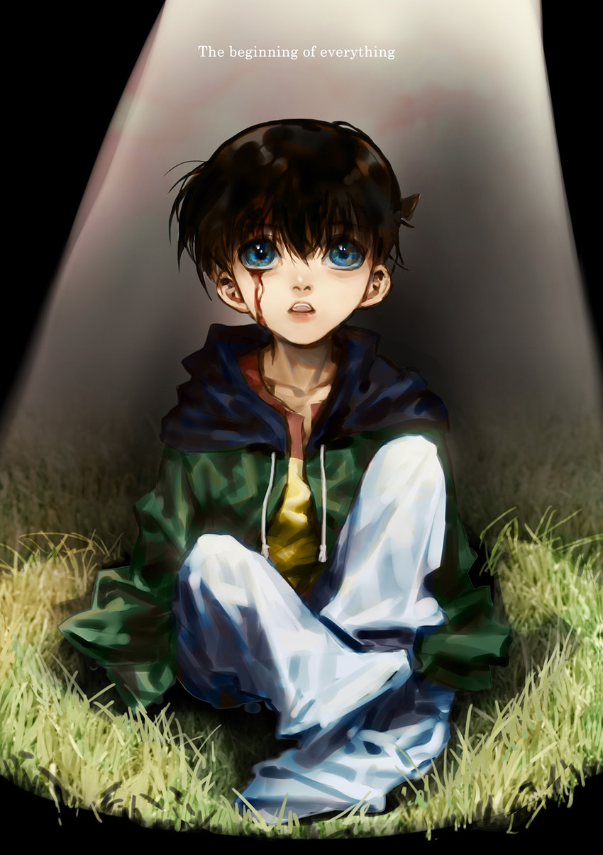 edogawa conan and kudou shin'ichi (meitantei conan) drawn by par.