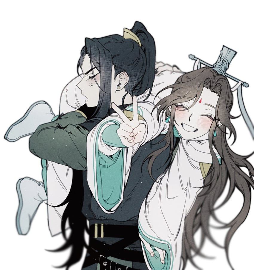 shi qingxuan and ming yi (tianguan cifu) drawn by bisu_(hw3op)