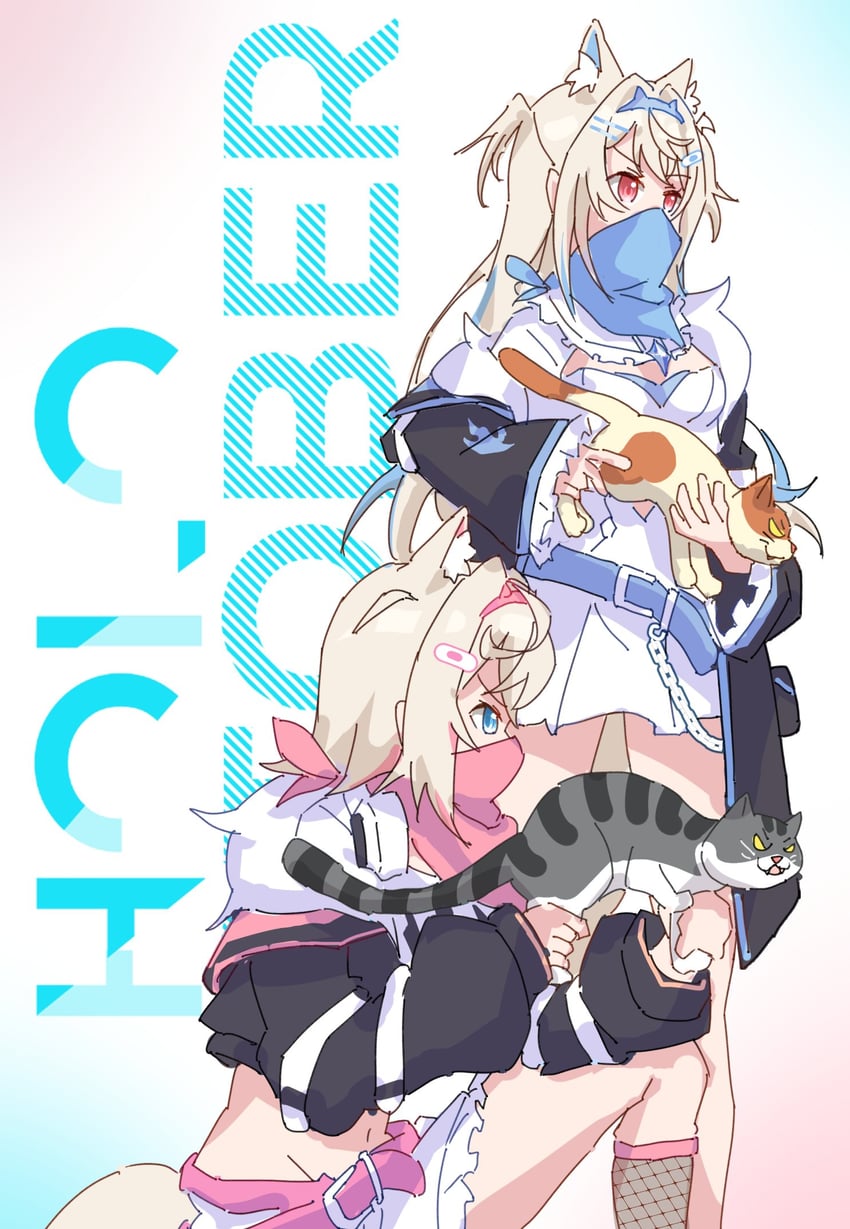 fuwawa abyssgard and mococo abyssgard (hololive and 1 more) drawn by triam147