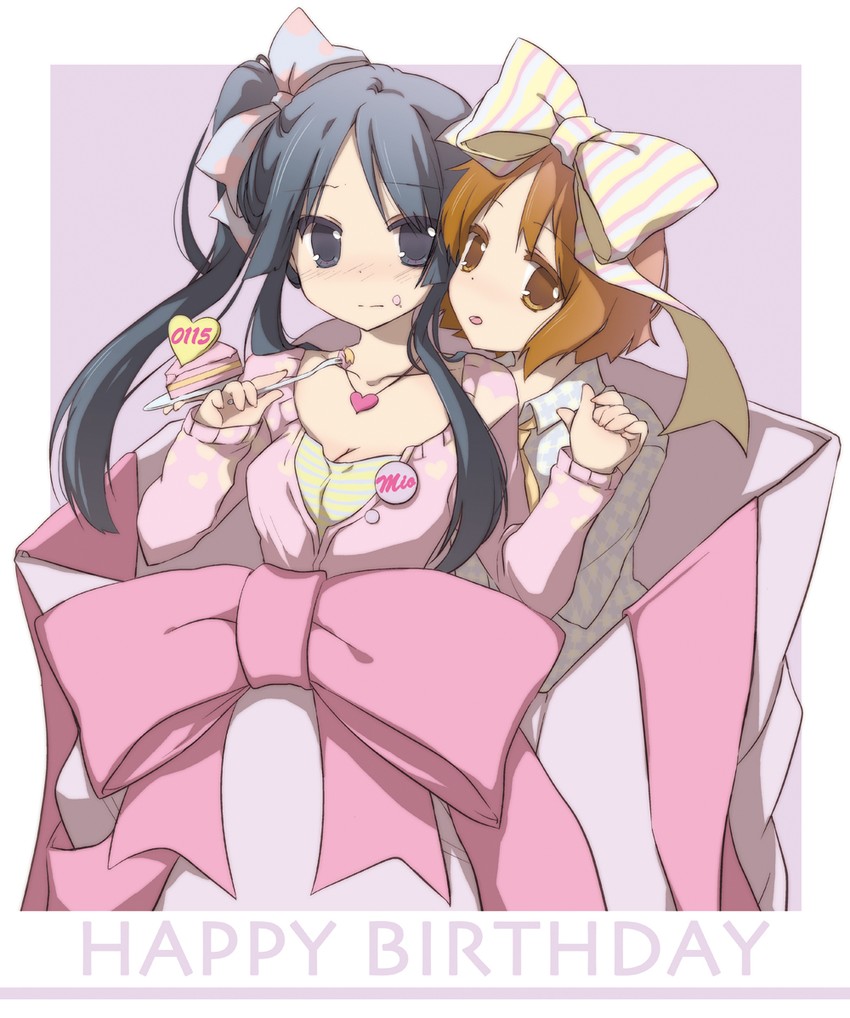 akiyama mio and tainaka ritsu (k-on!) drawn by haruna_mahiru