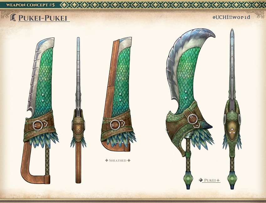 pukei-pukei (monster hunter and 1 more) drawn by uchi_vs_the_world