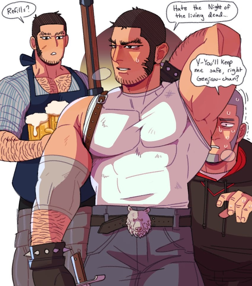 tanigaki genjirou and shiraishi yoshitake (golden kamuy) drawn by foazycozy