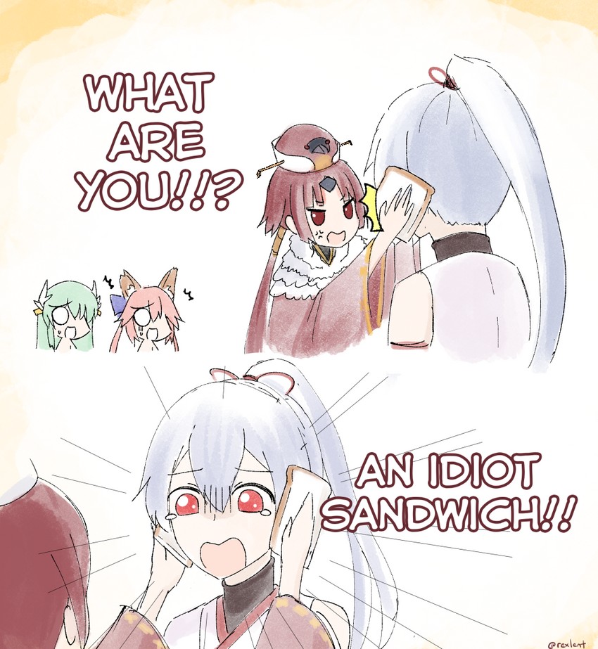 tamamo, tamamo no mae, kiyohime, tomoe gozen, beni-enma, and 1 more (fate and 2 more) drawn by rexlent