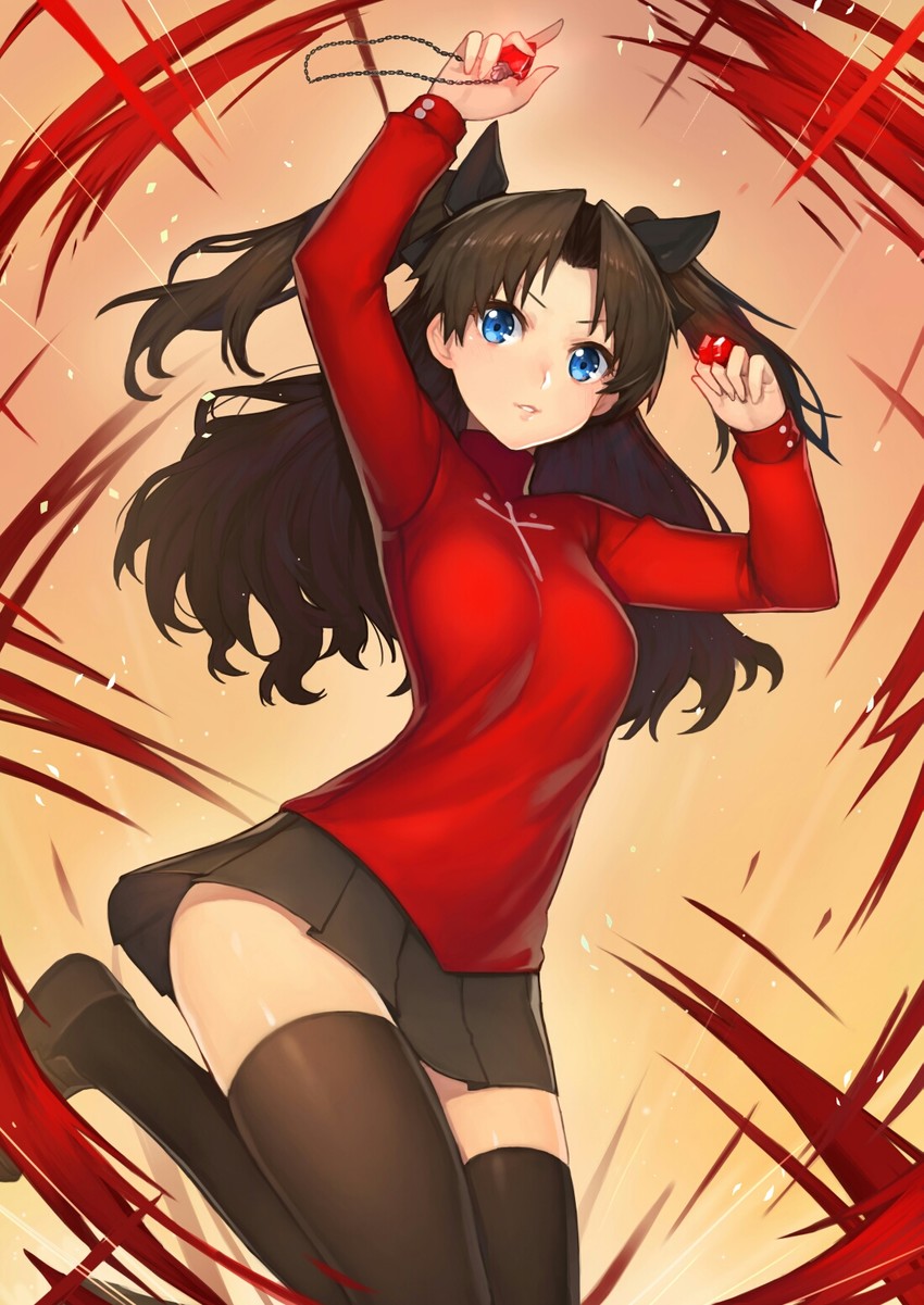 tohsaka rin (fate and 1 more) drawn by jam_(nandade)