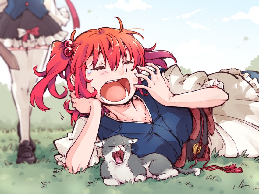 shiki eiki and onozuka komachi (touhou) drawn by kitsune_maru