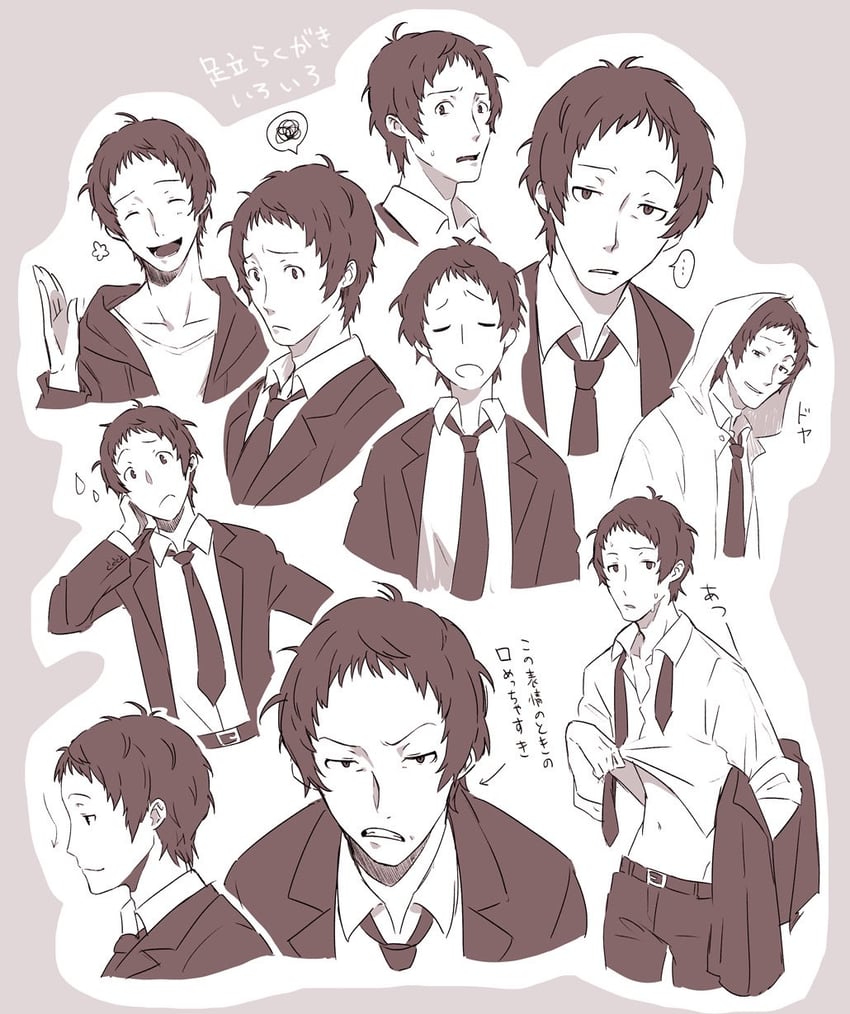 adachi tooru (persona and 1 more) drawn by yoshino_saku