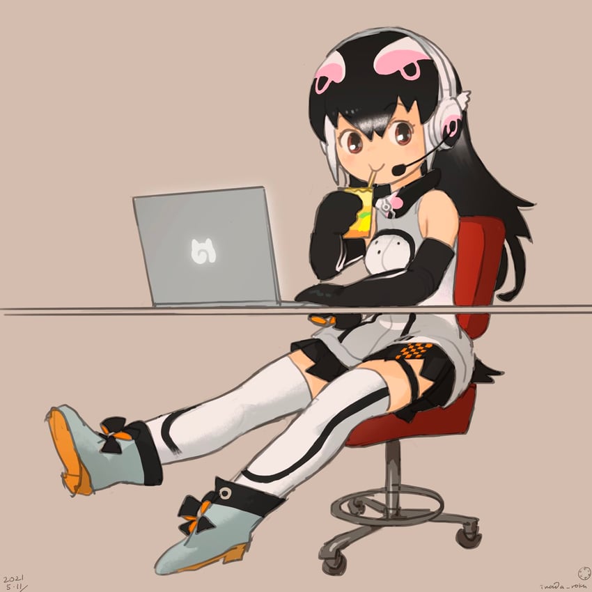 african penguin (kemono friends and 1 more) drawn by inada_roku