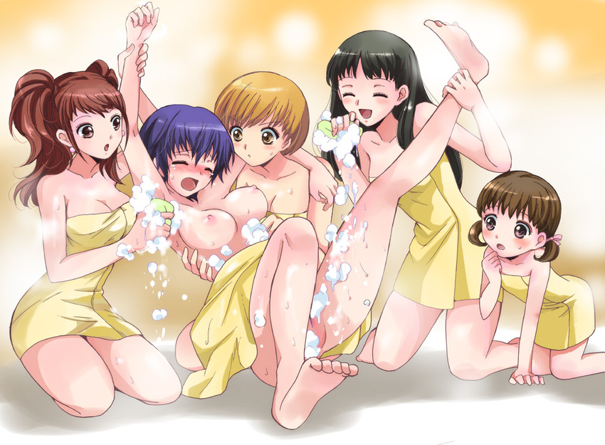 shirogane naoto, satonaka chie, kujikawa rise, amagi yukiko, and doujima nanako (persona and 1 more) drawn by akina_tsukako
