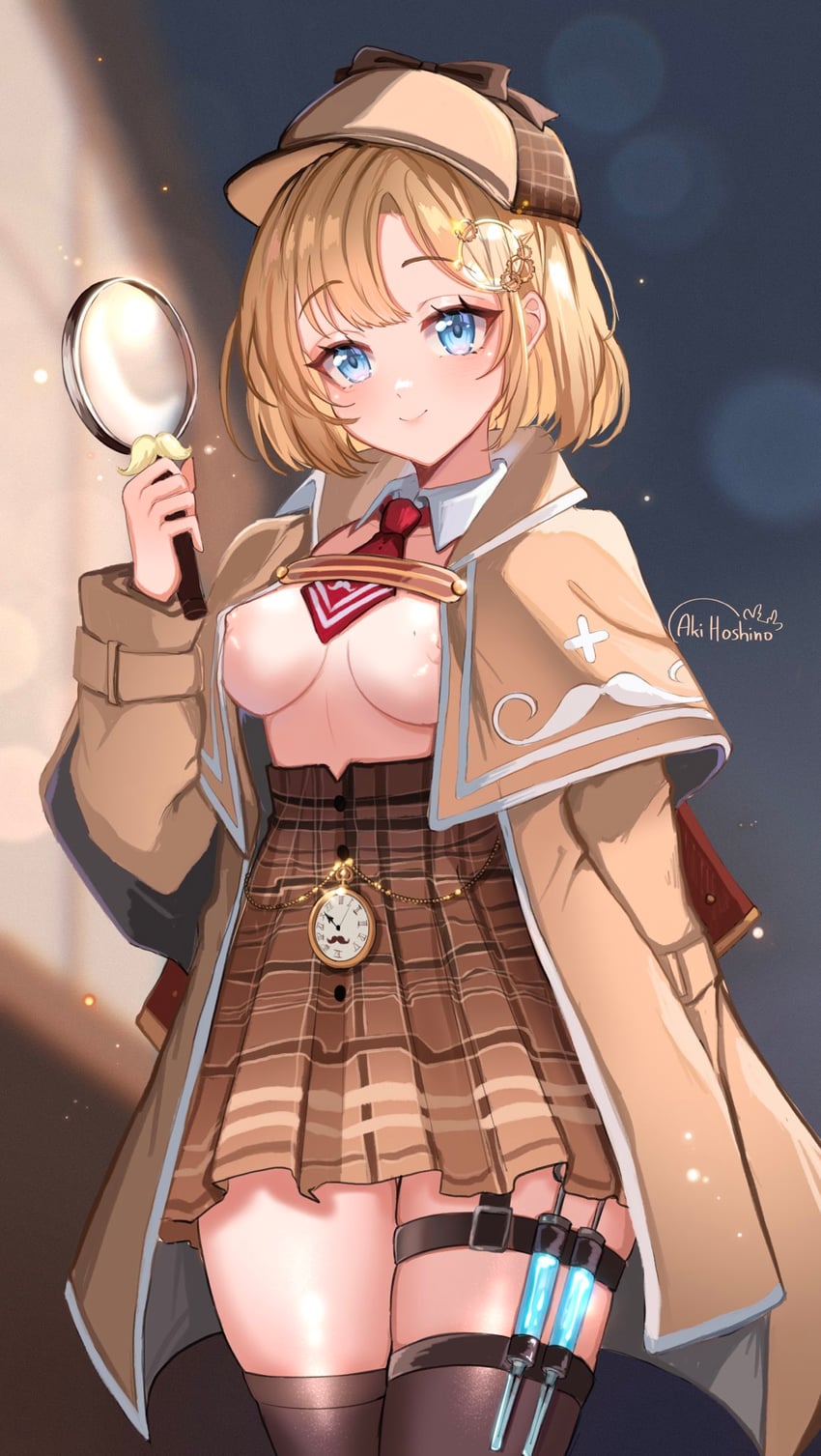 watson amelia (hololive and 1 more) drawn by aki_hoshino