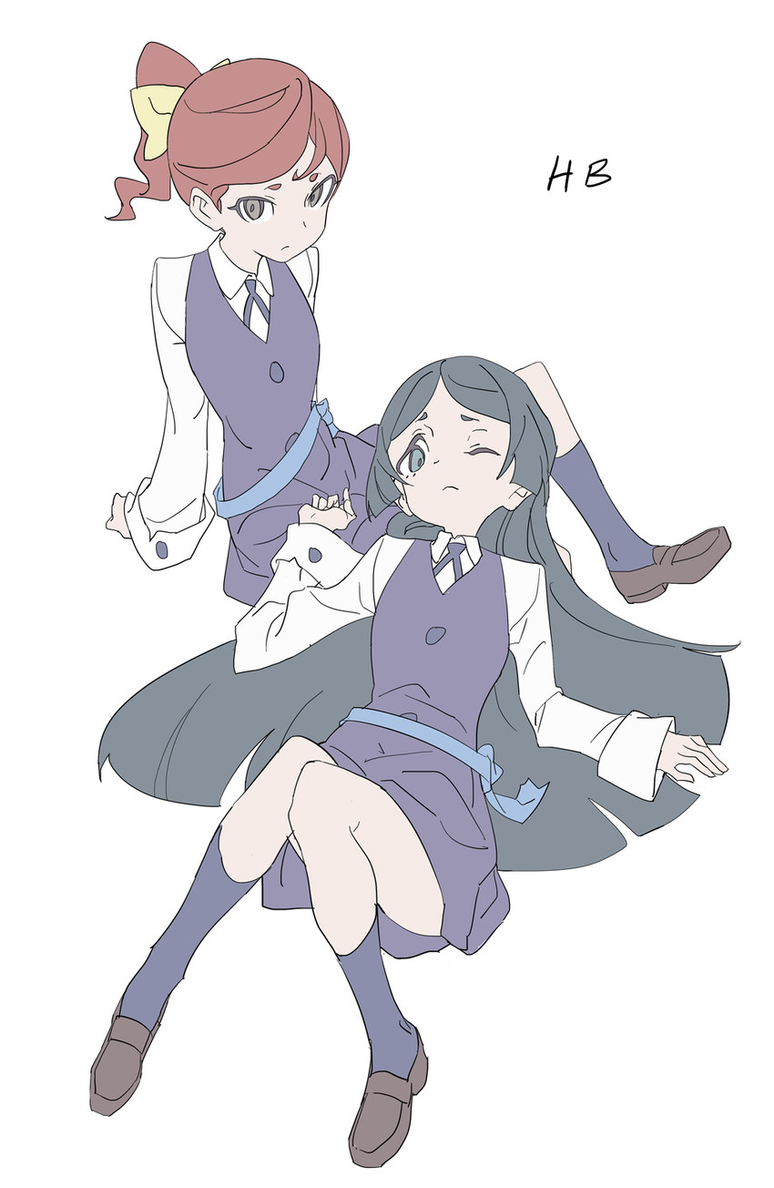 barbara parker and hanna england (little witch academia) drawn by cirnocchi