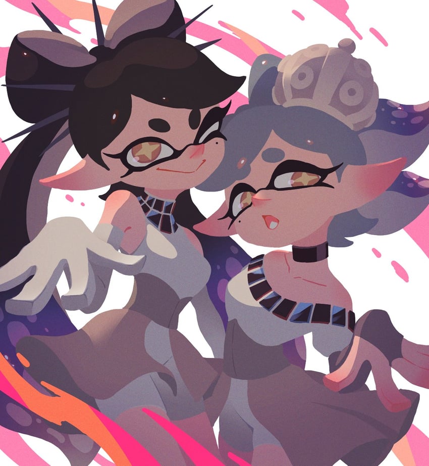 callie and marie (splatoon and 1 more) drawn by teo_(teorekka)