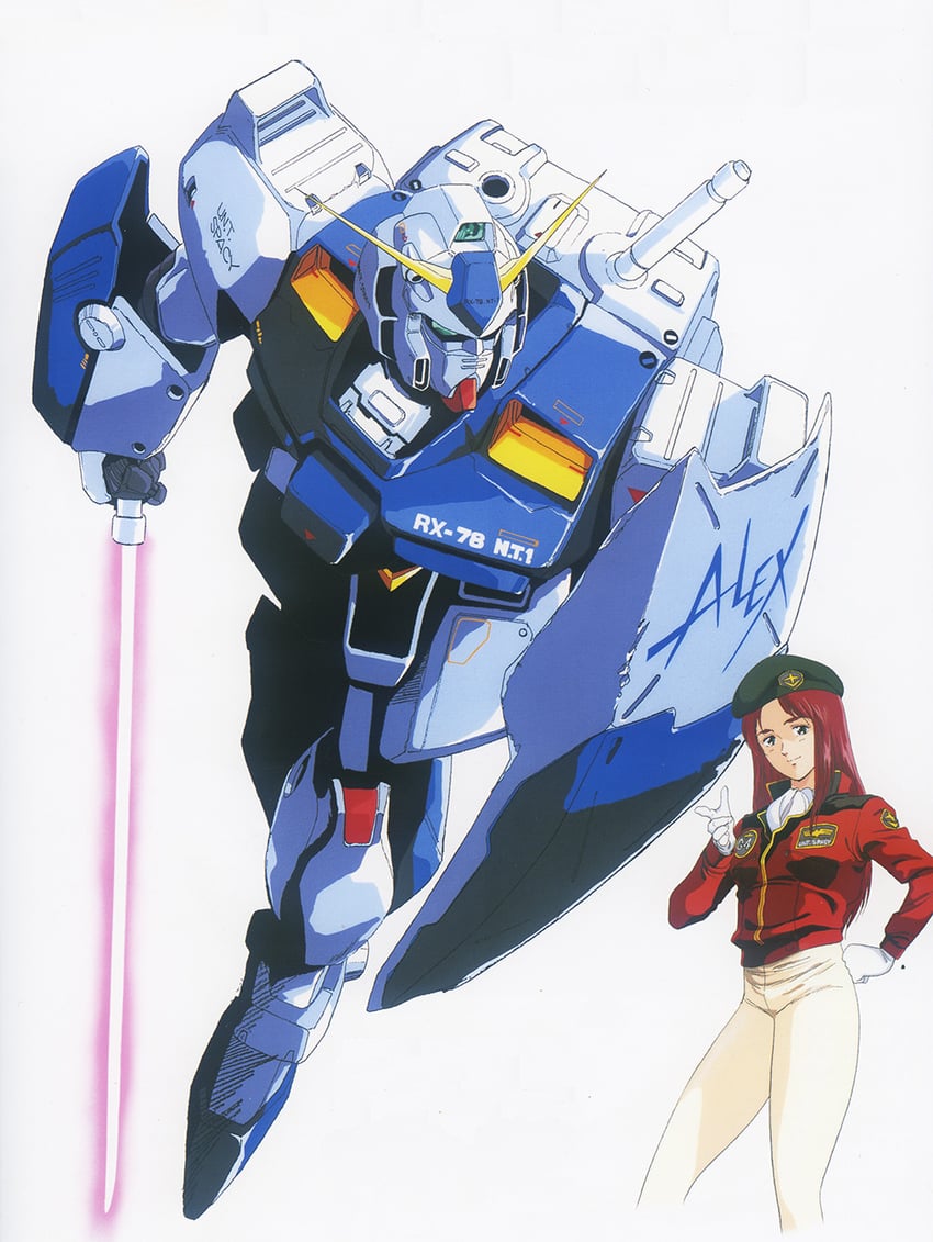 christina mackenzie and gundam alex (gundam and 1 more) drawn by kawamoto_toshihiro