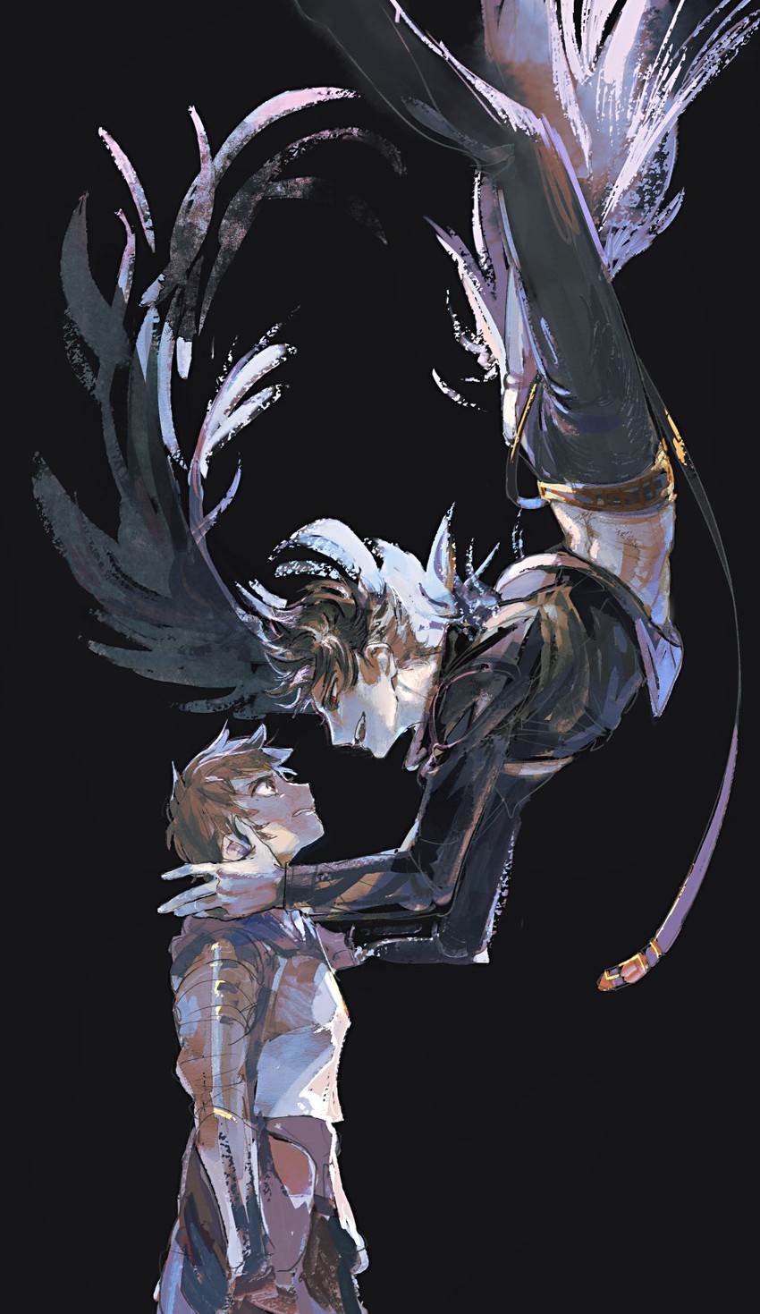gran, fighter, and belial (granblue fantasy) drawn by me_(mikannu)