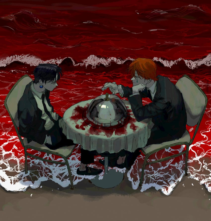 hisoka morow and chrollo lucilfer (hunter x hunter) drawn by netetsu_(yyrf3o)