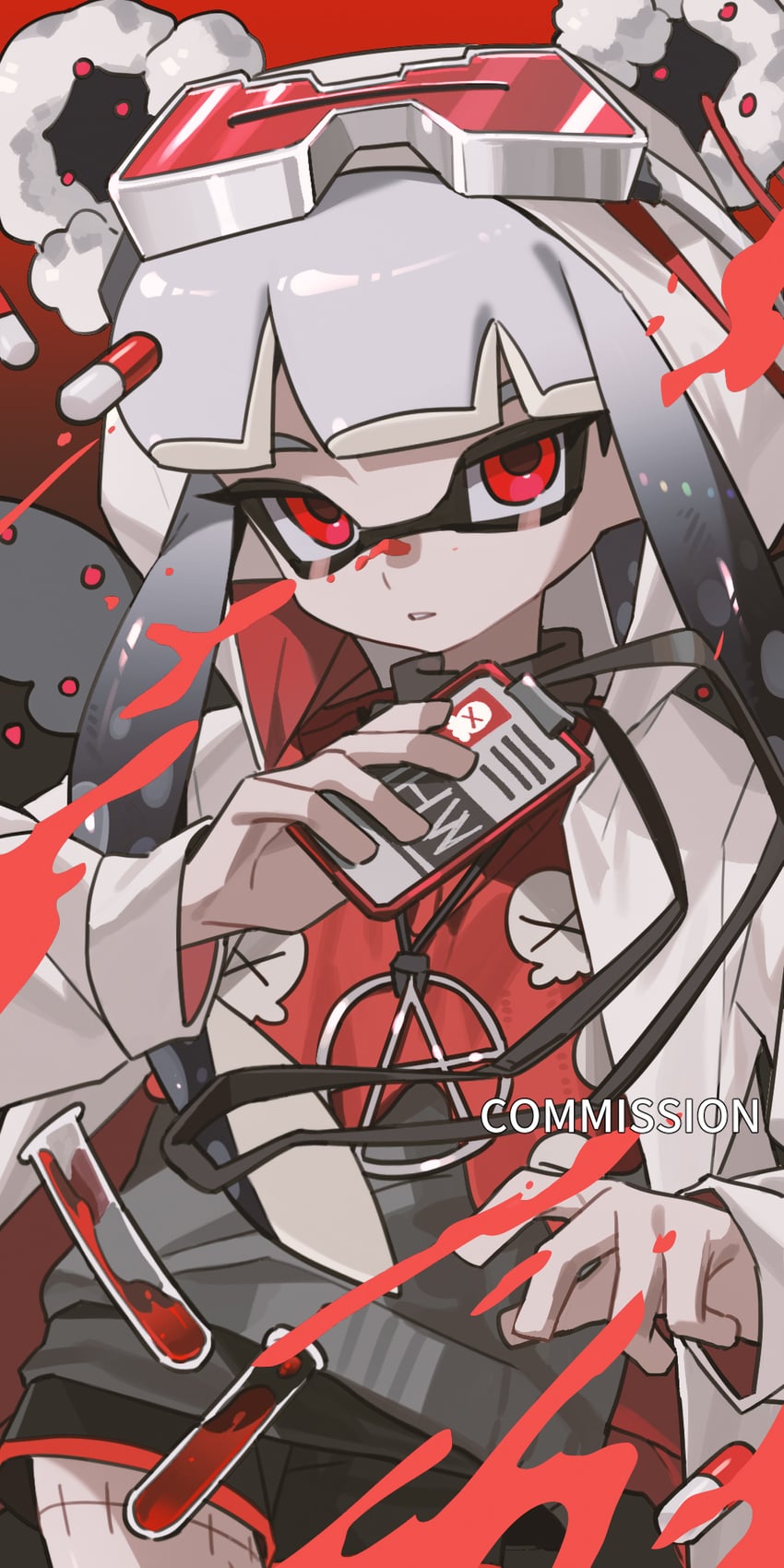 inkling player character and inkling girl (splatoon) drawn by namazuoku