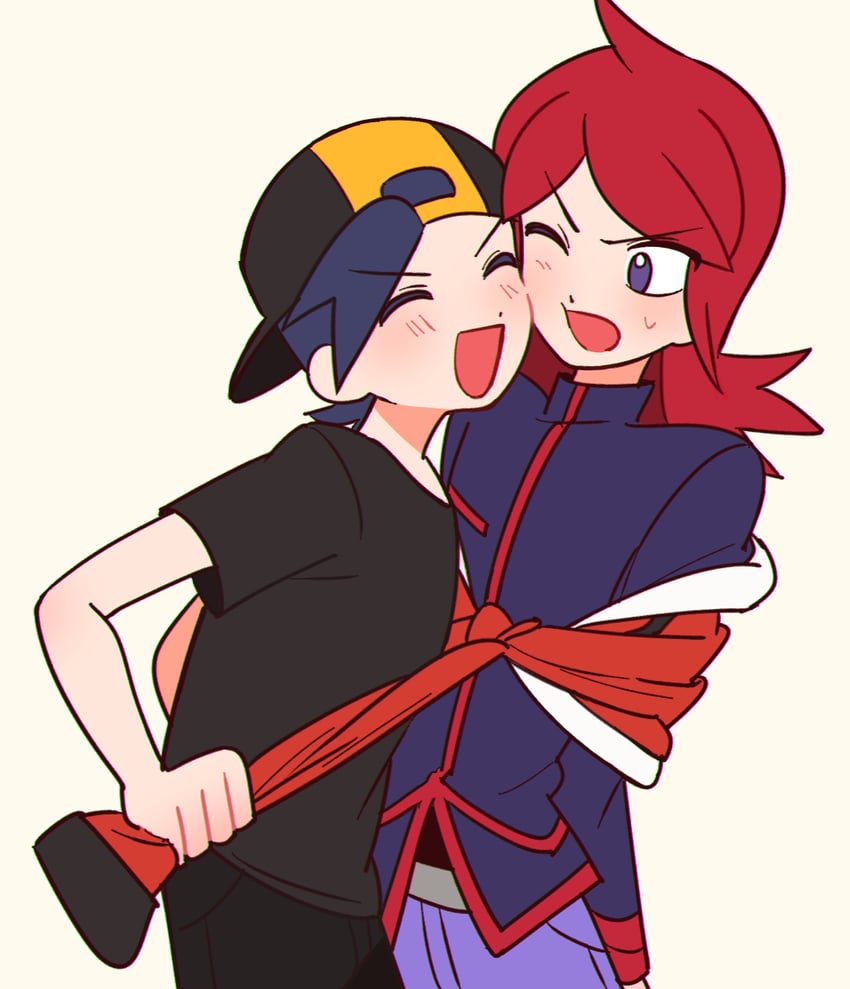 ethan and silver (pokemon and 1 more) drawn by chueog